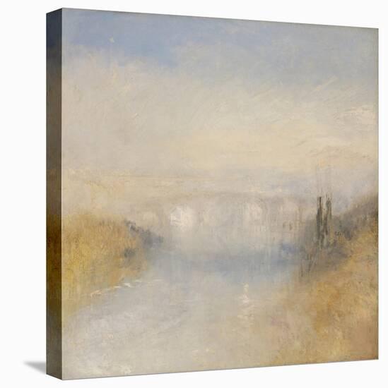 A River Seen from a Hill-J. M. W. Turner-Stretched Canvas