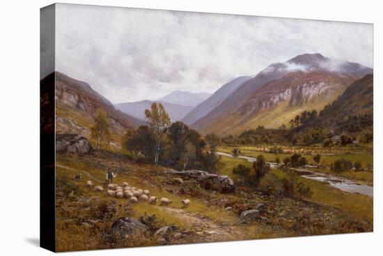 A River Valley with a Mountainous Landscape Beyond-Alfred, Jr. Glendening-Stretched Canvas