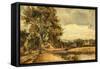 A Riverside, 1829 (Oil on Panel)-Frederick Waters Watts-Framed Stretched Canvas