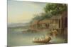 A Riverside Dwelling, Indo-China-George Chinnery-Mounted Giclee Print