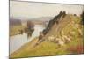 A Riverside Pasture with Sheep-William Sidney Cooper-Mounted Giclee Print