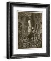 A Riverside Street, from 'London, a Pilgrimage', Written by William Blanchard Jerrold-Gustave Doré-Framed Giclee Print