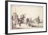 A Road Along the River Bank-Jacques Callot-Framed Giclee Print