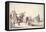 A Road Along the River Bank-Jacques Callot-Framed Stretched Canvas