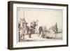 A Road Along the River Bank-Jacques Callot-Framed Giclee Print