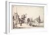 A Road Along the River Bank-Jacques Callot-Framed Giclee Print