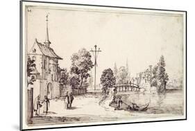 A Road Along the River Bank-Jacques Callot-Mounted Giclee Print