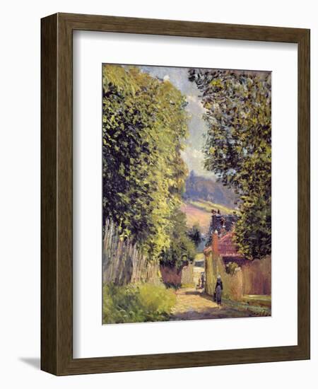 A Road in Louveciennes, 1883-Alfred Sisley-Framed Giclee Print
