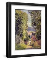 A Road in Louveciennes, 1883-Alfred Sisley-Framed Giclee Print