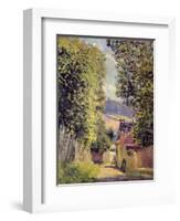 A Road in Louveciennes, 1883-Alfred Sisley-Framed Giclee Print