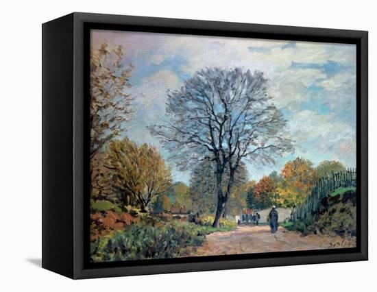 A Road in Seine-Et-Marne, 1878-Alfred Sisley-Framed Stretched Canvas