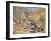 A Road in St. Remy with Female Figures, 1889-Vincent van Gogh-Framed Giclee Print