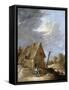 A Road Near a Cottage-David Teniers the Younger-Framed Stretched Canvas
