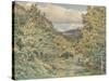 A Road Near Bettws-Y-Coed, 1851 (W/C over Graphite on Paper)-George Price Boyce-Stretched Canvas
