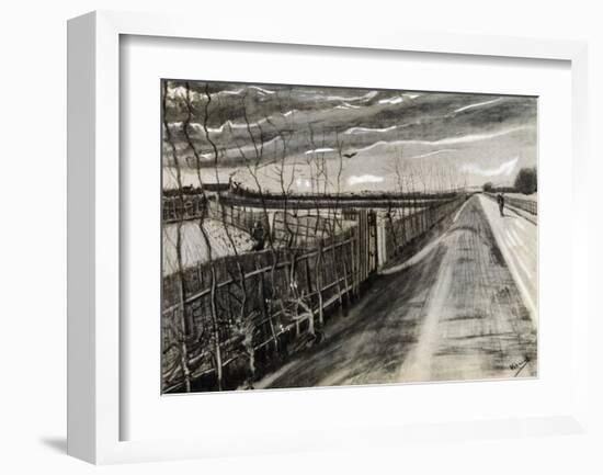 A Road near Loosduinen-Vincent van Gogh-Framed Giclee Print