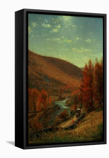 A Road Through Belvedere, Vermont-Thomas Worthington Whittredge-Framed Stretched Canvas