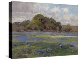 A Road through the Bluebonnets, C.1919 (Oil on Wood)-Julian Onderdonk-Stretched Canvas