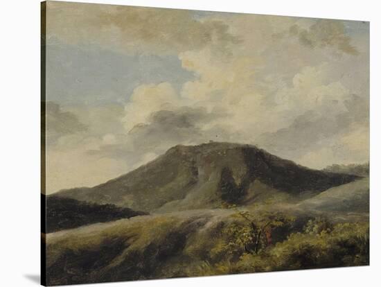 A Rocca di Papa : le Monte Cavo sous un ciel nuageux-Pierre Henri de Valenciennes-Stretched Canvas