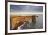 A rock arch on Dyrholaey Island seen in sunset sunlight, near Vik, south coast of Iceland-Nigel Hicks-Framed Photographic Print