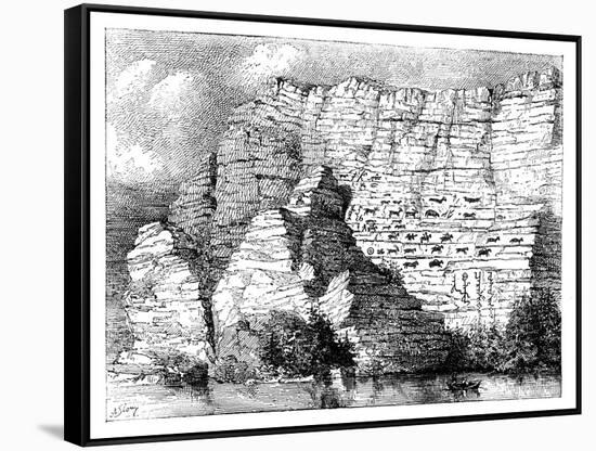 A Rock Inscription on the Banks of the Yenisei River, 1895-null-Framed Stretched Canvas