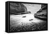 A Rocky Beach at Cabrillo National Monument-Andrew Shoemaker-Framed Stretched Canvas