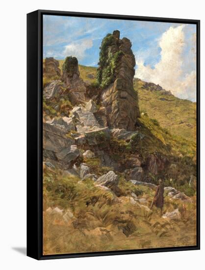 A Rocky Outcrop-Arthur Hughes-Framed Stretched Canvas