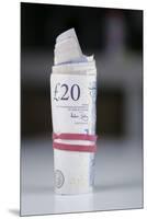 A Roll of Twenty Pound Notes on a Table-Duncan Andison-Mounted Premium Photographic Print