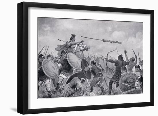 A Roman Battle with the Volscians-John James Chalon-Framed Giclee Print