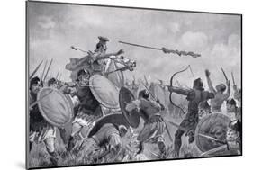 A Roman Battle with the Volscians-John James Chalon-Mounted Giclee Print