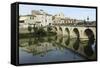 A Roman Bridge, Built in the Reign of the Emperor Tiberius, Spans the River Vidourle at Sommieres-Stuart Forster-Framed Stretched Canvas