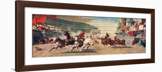 A Roman Chariot Race, Illustration from 'Hutchinson's History of the Nations'-null-Framed Giclee Print