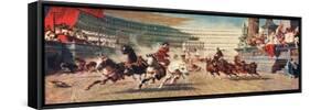 A Roman Chariot Race, Illustration from 'Hutchinson's History of the Nations'-null-Framed Stretched Canvas