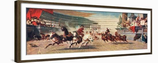 A Roman Chariot Race, Illustration from 'Hutchinson's History of the Nations'-null-Framed Giclee Print