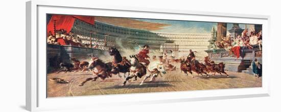 A Roman Chariot Race, Illustration from 'Hutchinson's History of the Nations'-null-Framed Giclee Print