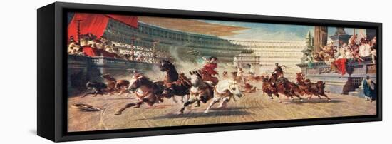 A Roman Chariot Race, Illustration from 'Hutchinson's History of the Nations'-null-Framed Stretched Canvas