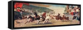 A Roman Chariot Race, Illustration from 'Hutchinson's History of the Nations'-null-Framed Stretched Canvas