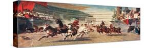 A Roman Chariot Race, Illustration from 'Hutchinson's History of the Nations'-null-Stretched Canvas