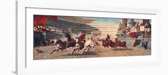 A Roman Chariot Race, the Circus Maximus, 20th Century-null-Framed Giclee Print