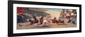 A Roman Chariot Race, the Circus Maximus, 20th Century-null-Framed Giclee Print