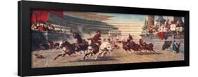 A Roman Chariot Race, the Circus Maximus, 20th Century-null-Framed Premium Giclee Print