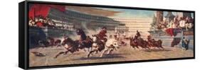 A Roman Chariot Race, the Circus Maximus, 20th Century-null-Framed Stretched Canvas