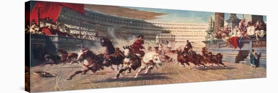 A Roman Chariot Race, the Circus Maximus, 20th Century-null-Stretched Canvas