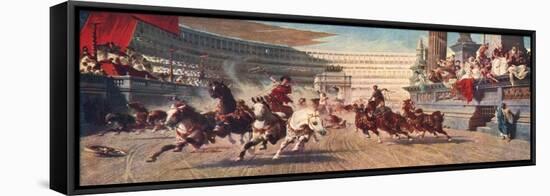 A Roman Chariot Race, the Circus Maximus, 20th Century-null-Framed Stretched Canvas