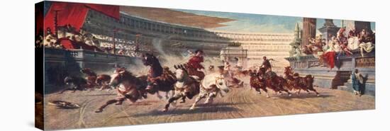 A Roman Chariot Race, the Circus Maximus, 20th Century-null-Stretched Canvas