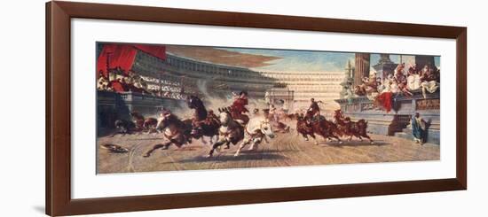 A Roman Chariot Race, the Circus Maximus, 20th Century-null-Framed Giclee Print
