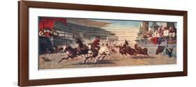 A Roman Chariot Race, the Circus Maximus, 20th Century-null-Framed Giclee Print