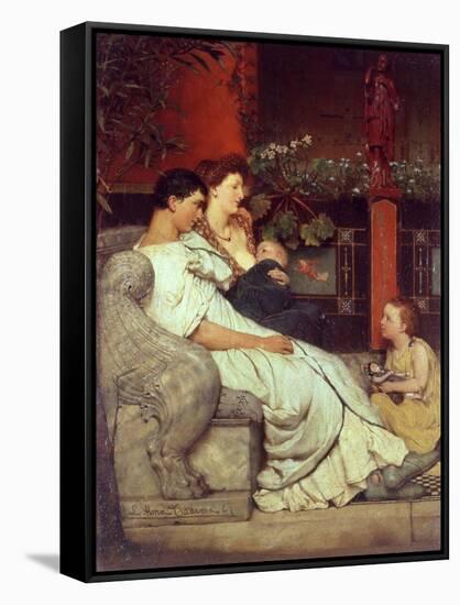 A Roman Family-Sir Lawrence Alma-Tadema-Framed Stretched Canvas