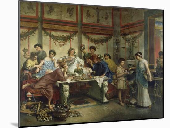 A Roman Feast-Roberto Bompiani-Mounted Giclee Print