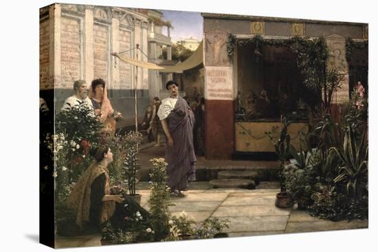 A Roman Flower Market, 1868-Sir Lawrence Alma-Tadema-Stretched Canvas