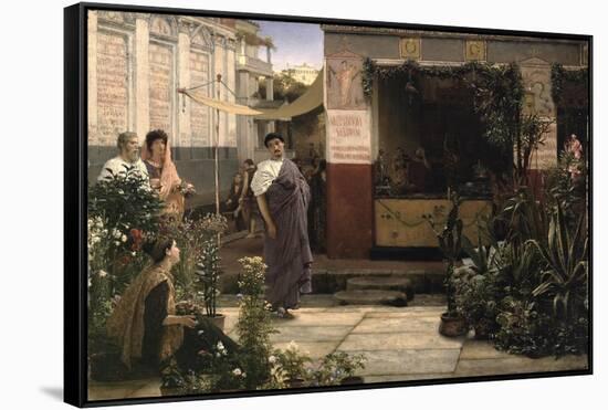 A Roman Flower Market, 1868-Sir Lawrence Alma-Tadema-Framed Stretched Canvas